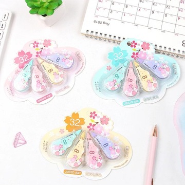 4Pcs/Set Kawaii Cherry Correction Tape Cute Cartoon Tapes School Writing