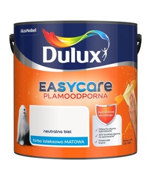 DULUX EASYCARE Farba lateksowa ścienna 2,5 l NATURALNA BIEL