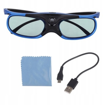 OKULARY 3D DLP USB AKUMULATOROWE AKTYWNE OKULARY