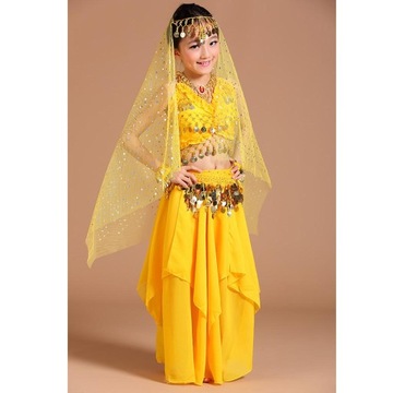 Детский костюм для танца живота, бахрома, юбка-бретелька.