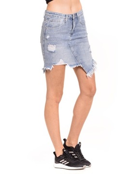 Modna spódniczka jeansowa damska nowy model