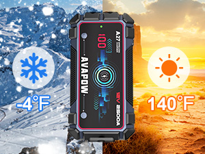 BOOSTER JUMP STARTER POWERBANK TORCH 2500A 22800 мАч AVAPOW A27