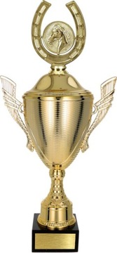 PIĘKNY puchar z figurką JEŹDZIECTWO 39cm +GRAWER