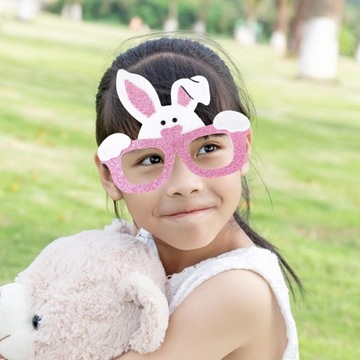 Пасхальные бокалы, пасхальные бокалы для детей, счастливое розовое ушко кролика