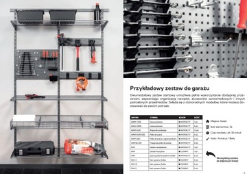 System regałowy Integri SZYNA PIONOWA MONTAŻOWA pojedyn. WLS 1000 ANTRACYT