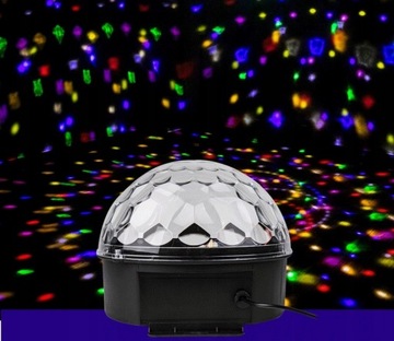 KULA LED DYSKOTEKOWA MP3 USB PROJEKTOR BLUETOOTH DISCO LASER MAGIC BALL