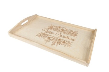 Деревянный ПОДНОС с гравировкой 