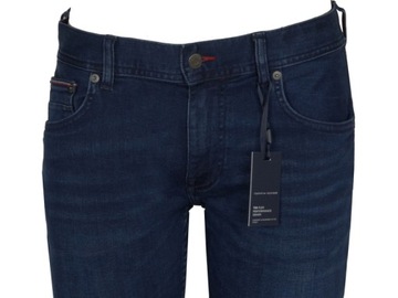 TOMMY HILFIGER spodnie męskie, jeansowe, granatowe, 36/34