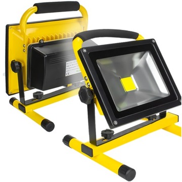 MOCNY AKUMULATOROWY HALOGEN REFLEKTOR NAŚWIETLACZ LED BUDOWLANY PRZENOŚNY