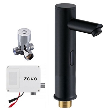 Bateria Łazienkowa Bezdotykowa czarna sensor + mieszacz termostat ZOVO