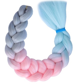 Włosy Syntetyczne Warkoczyki kolory OMBRE unicorn4