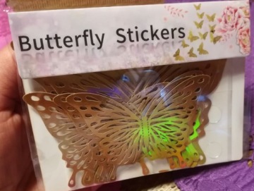 Бабочки 3D Золотые бабочки DIY наклейки на стену