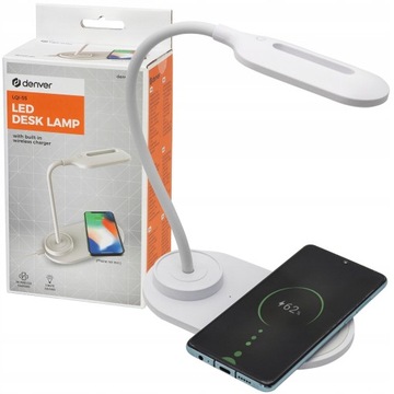 ДЕНВЕР USB СВЕТОДИОДНАЯ ОФИСНАЯ ЛАМПА С ИНДУКТИВНОЙ ЗАРЯДКОЙ