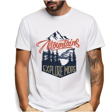 Koszulka męska ZESTAW 3szt t-shirt komplet 3pak w góry 100% bawełna