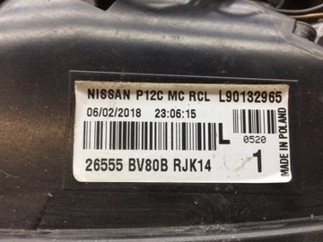 NISSAN JUKE F15 FACELIFT SVĚTLO LEVÝ ZADNÍ