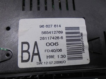 DISPLEJ AUTORÁDIO 96627614 OPEL ANTARA