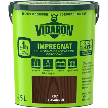 Impregnat ogrodowy VIDARON R07 Palisander 4,5L