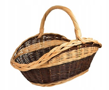 ПЛЕТЕНАЯ ДЕРЕВЯННАЯ КОРЗИНА XXL ЦВЕТОЧНАЯ КОРЗИНА