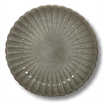 TALERZ OBIADOWY CERAMICZNY 25,5 SZARY SERIA RADOŚĆ
