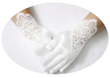 ЭЛЕГАНТНЫЕ БЕЛЫЕ ПЕРЧАТКИ ДЛЯ ДЕВОЧКИ ЛИСТ