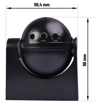 Zewnętrzny mikrofalowy czujnik ruchu LED IP54