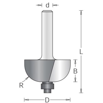Dimar Frez trzpieniowy D-28.6 R-9.5 d=8