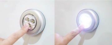 3 светодиодных самоклеящихся сенсорных лампы на батарейках