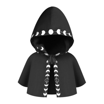 Halloweenowa peleryna Cosplay do odgrywania ról kapelusz wiedźmy z kapturem
