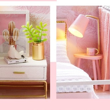 Миниатюрный кукольный домик своими руками Розовый