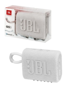 PRZENOŚNY GŁOŚNIK JBL GO 3 / BIAŁY / WHITE / BLUETOOTH / WODOODPORNY