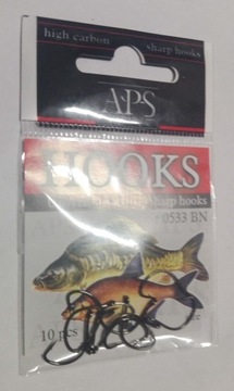 Haczyki APS 0533 BN nr 4 czarny nikiel 10 szt