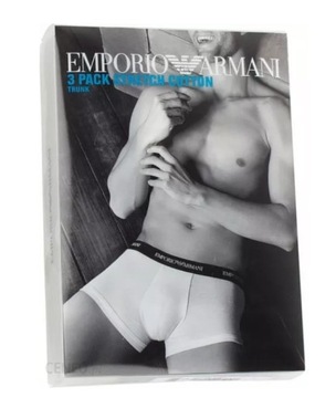 Bokserki EMPORIO ARMANI męskie 3-PACK TRUNK