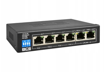 Switch POE BCS BCS-B-SP0402 4x POE do kamer IP