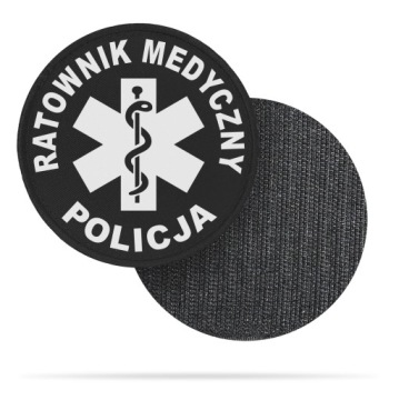 POLICJA RATOWNIK MEDYCZNY OKRĄGŁA NASZYWKA + RZEP