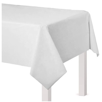 obrus klasyczny BIAŁY 140x220cm stół prostokątny