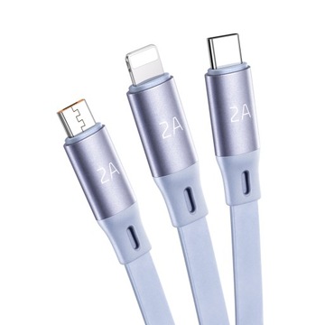 MCDODO USB-КАБЕЛЬ 3 В 1 С РАЗМАЧКОЙ USB-C LIGHTNING MICRO БЫСТРАЯ ЗАРЯДКА 66 Вт FI