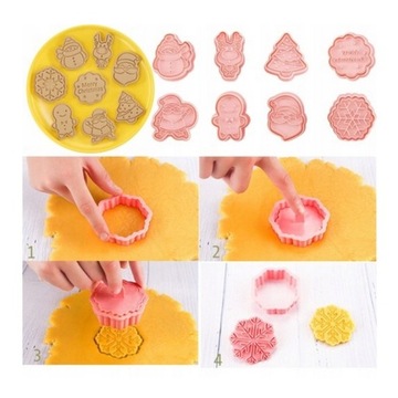 ФОРМЫ ДЛЯ ТОРТОВ ДЛЯ РОЖДЕСТВЕНСКИХ ПРЯНИКОВ 8 ШТ.