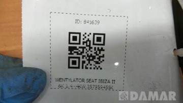 357959455K VENTILÁTOR SEAT IBIZA II 6K 1.4 44KW