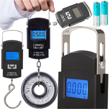 WAGA BAGAŻOWA HAKOWA WĘDKARSKA PODRÓŻNA LCD 50KG