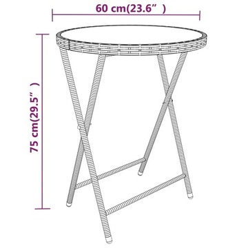 Комплект мебели для садового бистро, черный, 75x60 см, 2 стула, 2 подставки для ног
