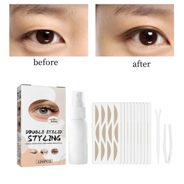 120 патчей для подтяжки глаз, наклейки для век, бесследные