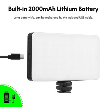 Карманный RGB-видеосвет, светодиодный заполняющий светильник 2500K-9000K