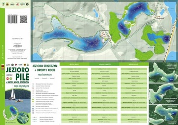 Щецинекские озера. Набор из 4 батиметрических карт