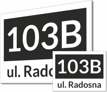 NUMER DOMU tabliczka tablica adresowa 30x20 nr ALU