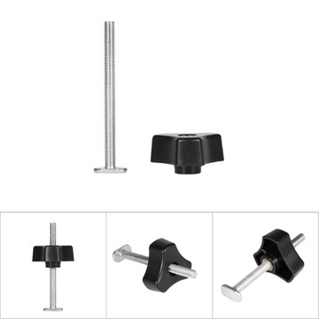 Набор быстродействующих металлических струбцин для деревообрабатывающего инструмента с Т-образным пазом.