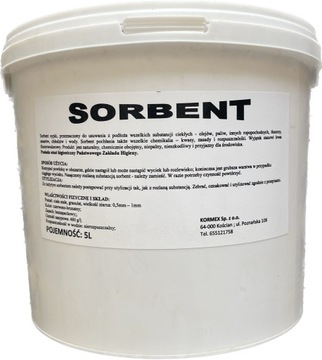 SORBENT 5L WIADRO SYPKI BENZYNA SMARY FARBY OLEJ