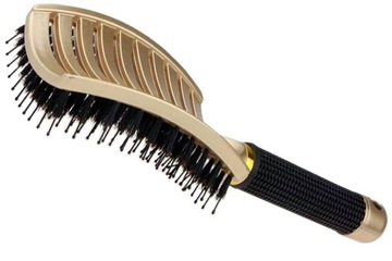 ПРОФИЛИРОВАННАЯ ЩЕТКА ДЛЯ ВОЛОС с кабаньей щетиной, ЗОЛОТО