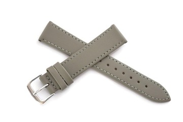 PASEK DO ZEGARKA ALFA SZARY GŁADKI 16MM