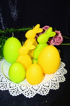 СВЕЧА ПАСХАЛЬНЫЙ ЗАЯЦ 19см МАТОВЫЙ ЗЕЛЕНЫЙ