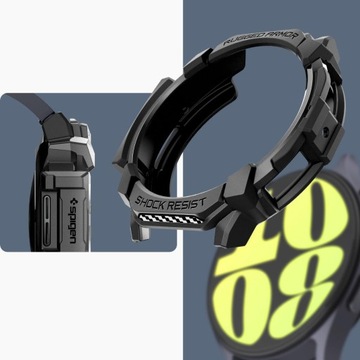 Чехол для Galaxy Watch 7 44 мм, Spigen Rugged Armor, прочный, прочный, легкий.
